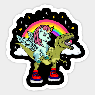 unicorn and dinosaur Sticker